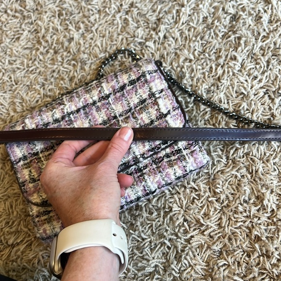 Tory Burch Emerson Tweed Chain Wallet - Picture 6 of 8